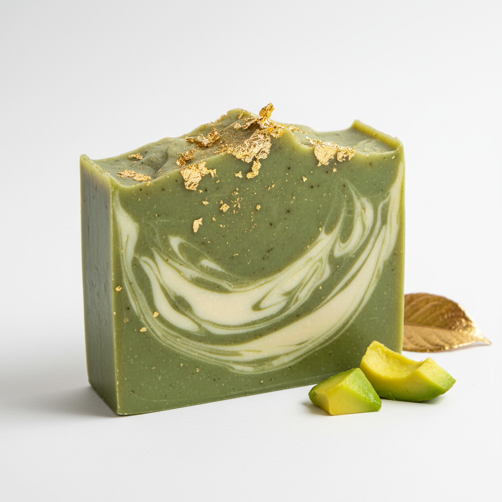 Avocado Soap with Gold Touch