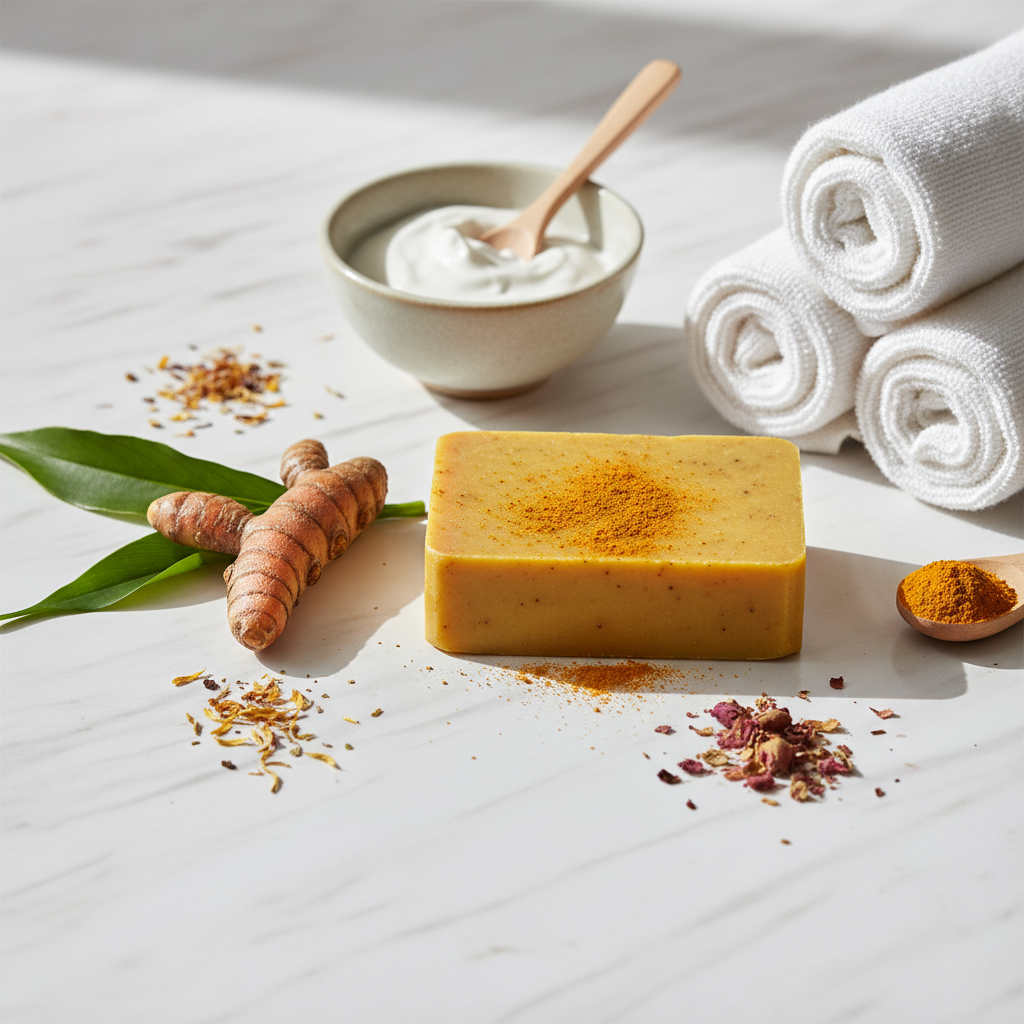 Organic Turmeric Soap with Natural Elements